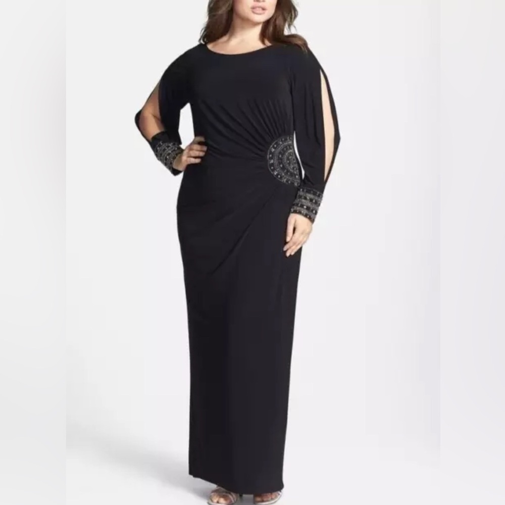 Xscape Embellished Stretch Jersey Long Dress